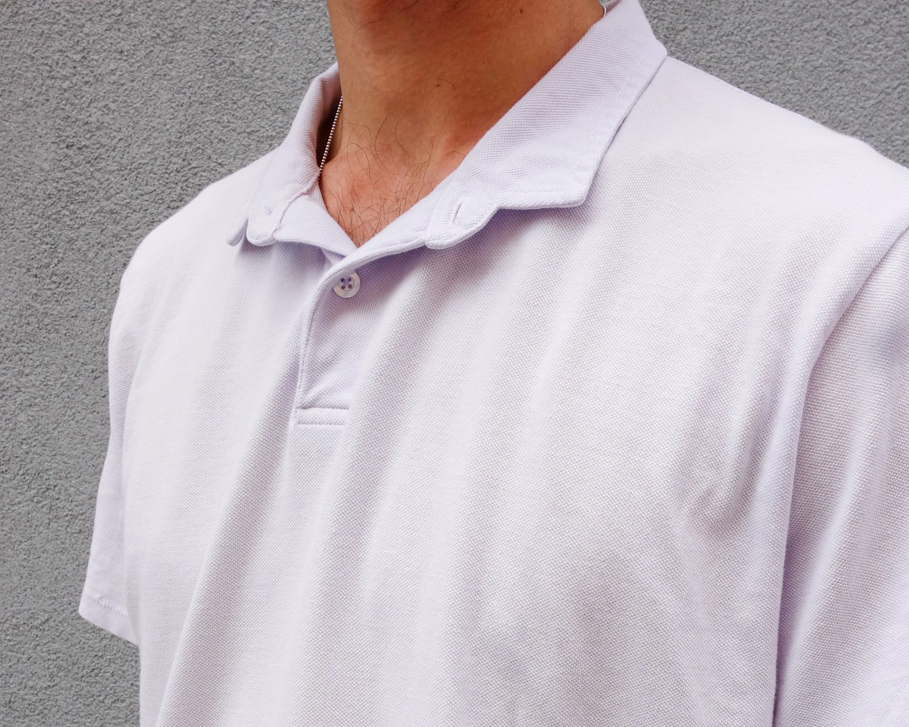 The Cropped Collar Polo, Ultra Pale Lavender sold by Steven Alan product image thumbnail 3
