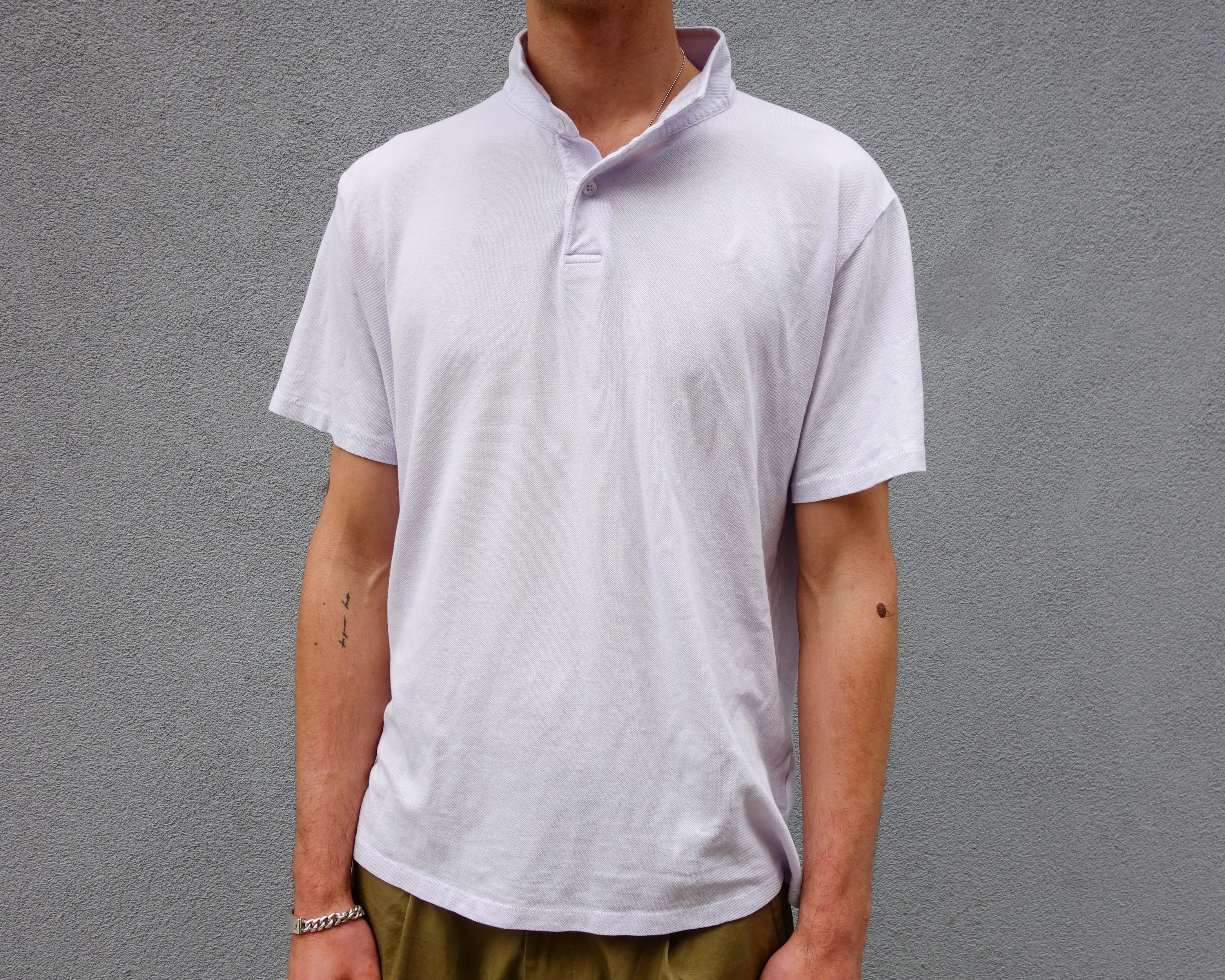 The Cropped Collar Polo, Ultra Pale Lavender sold by Steven Alan product image thumbnail 5