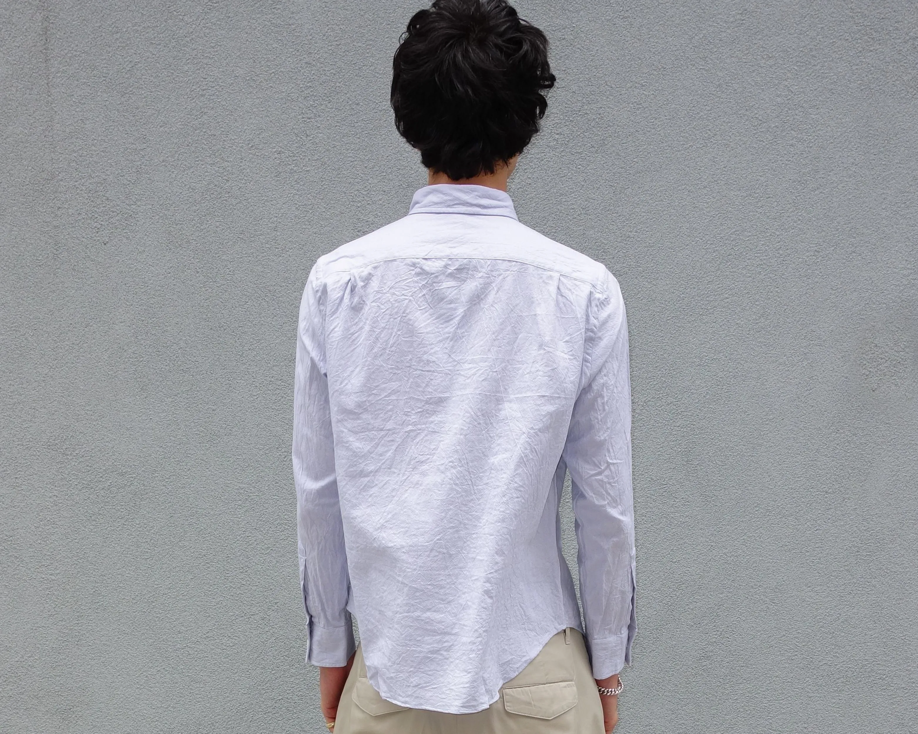 The Collegiate Shirt, Gray Dry Weave sold by Steven Alan product image thumbnail 5