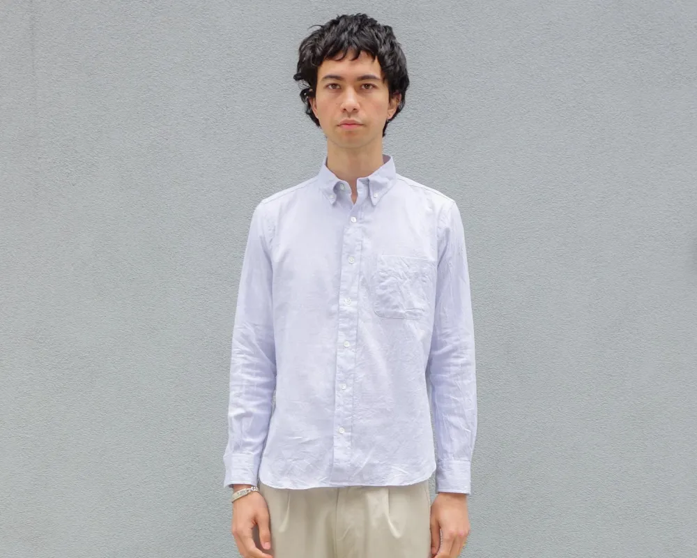 The Collegiate Shirt, Gray Dry Weave sold by Steven Alan