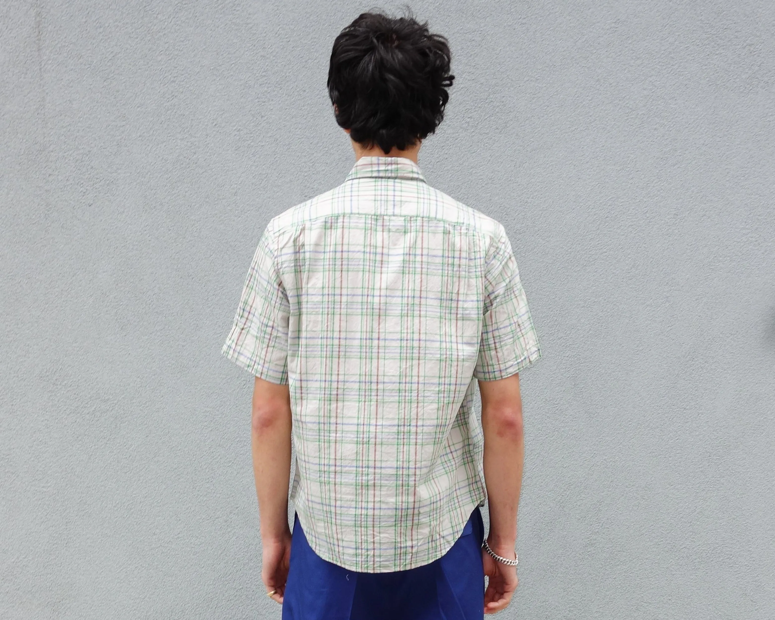 The Collegiate Short Sleeve Shirt, Madras Rust sold by Steven Alan product image thumbnail 5