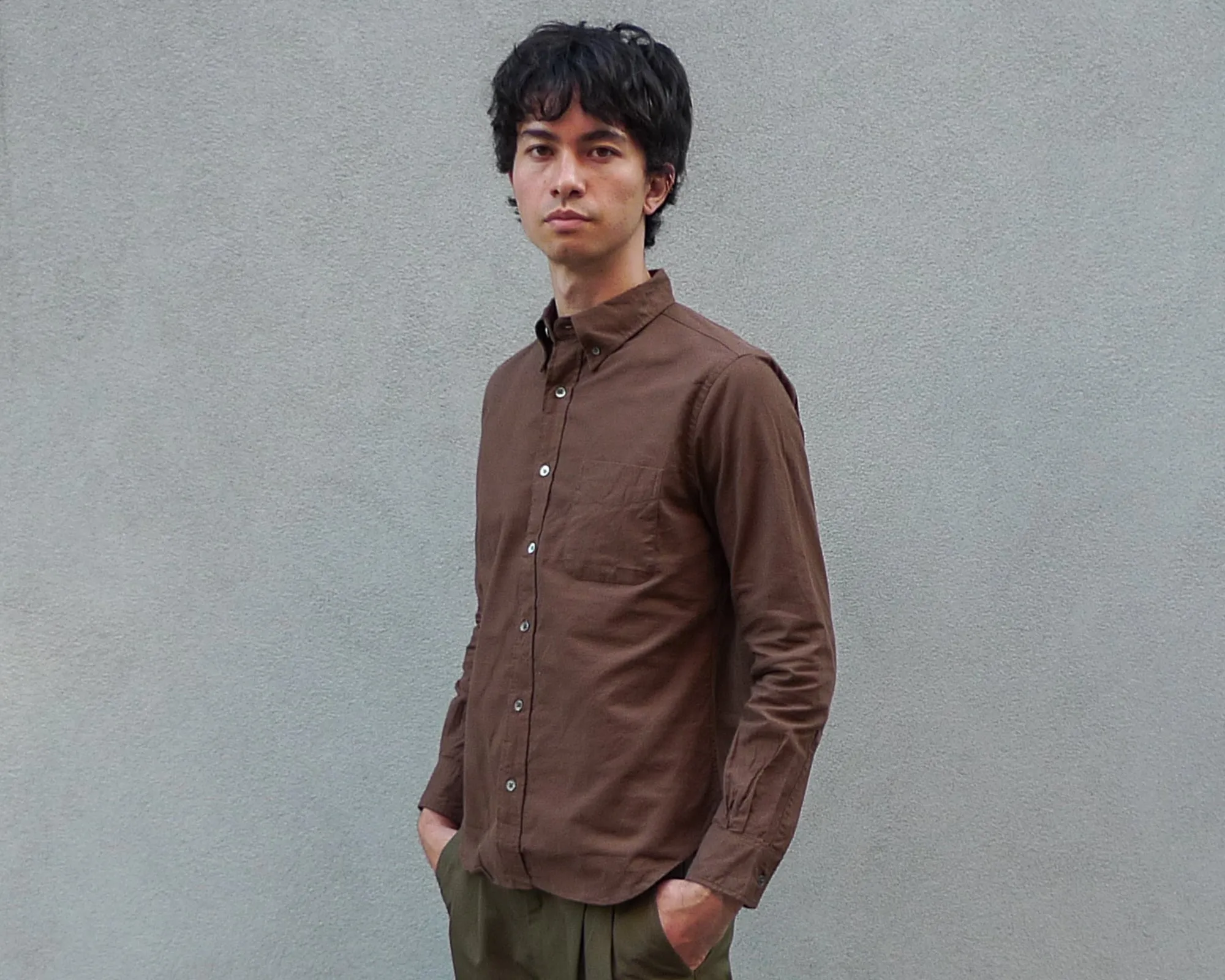 The Collegiate Shirt, Espresso sold by Steven Alan product image thumbnail 2