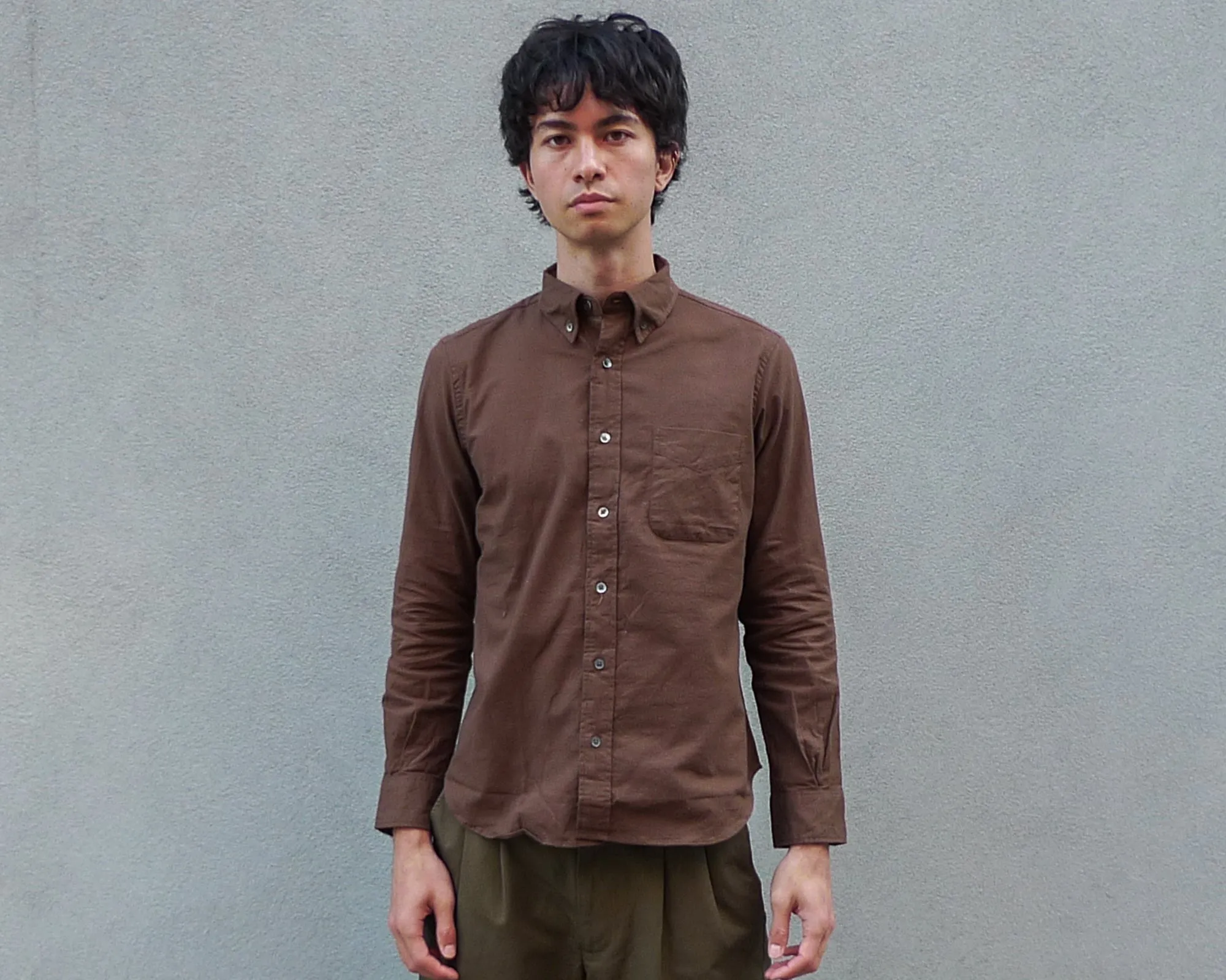 The Collegiate Shirt, Espresso sold by Steven Alan