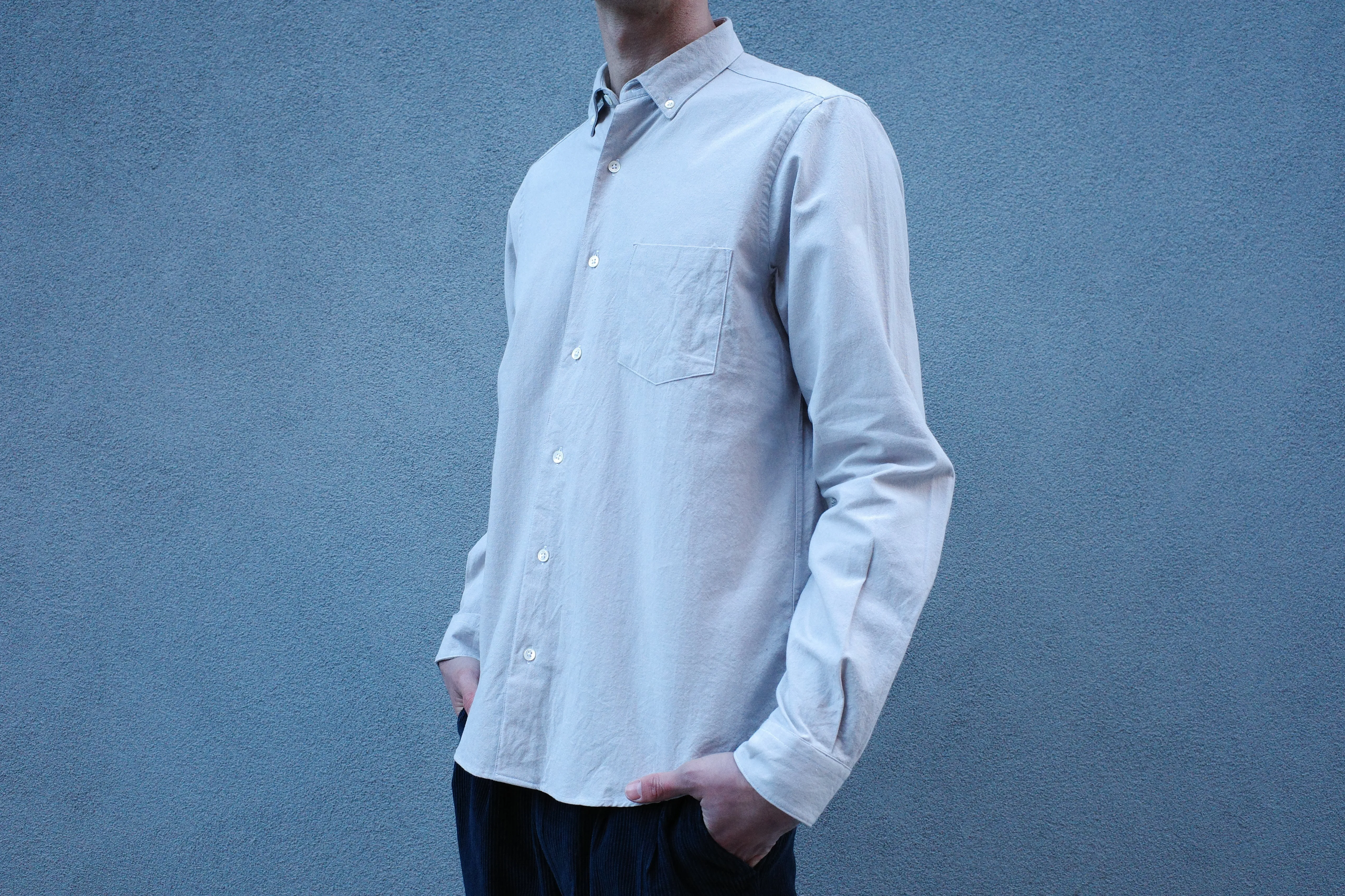 The Single Needle Shirt, Cream sold by Steven Alan product image thumbnail 3
