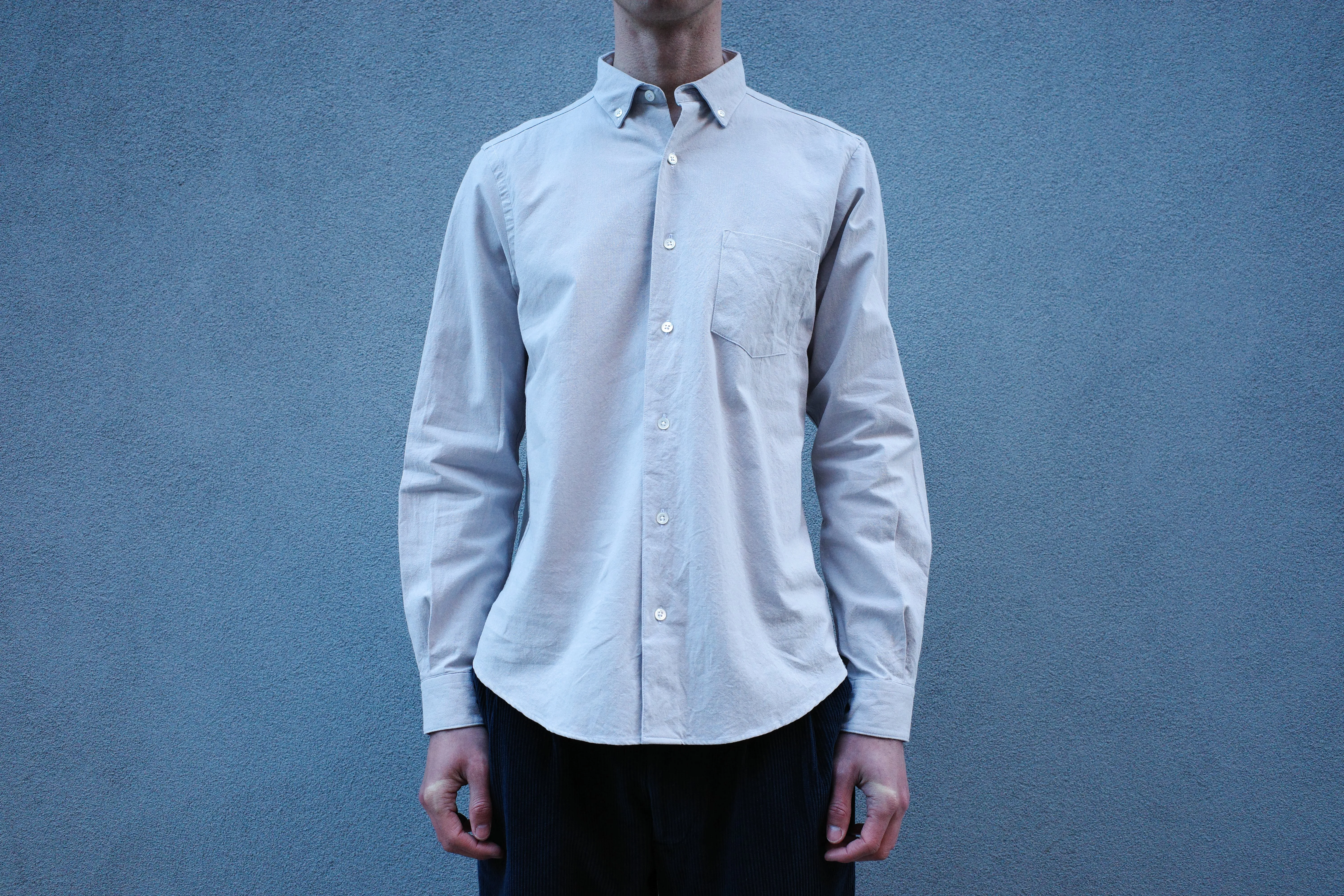 The Single Needle Shirt, Cream sold by Steven Alan product image thumbnail 2