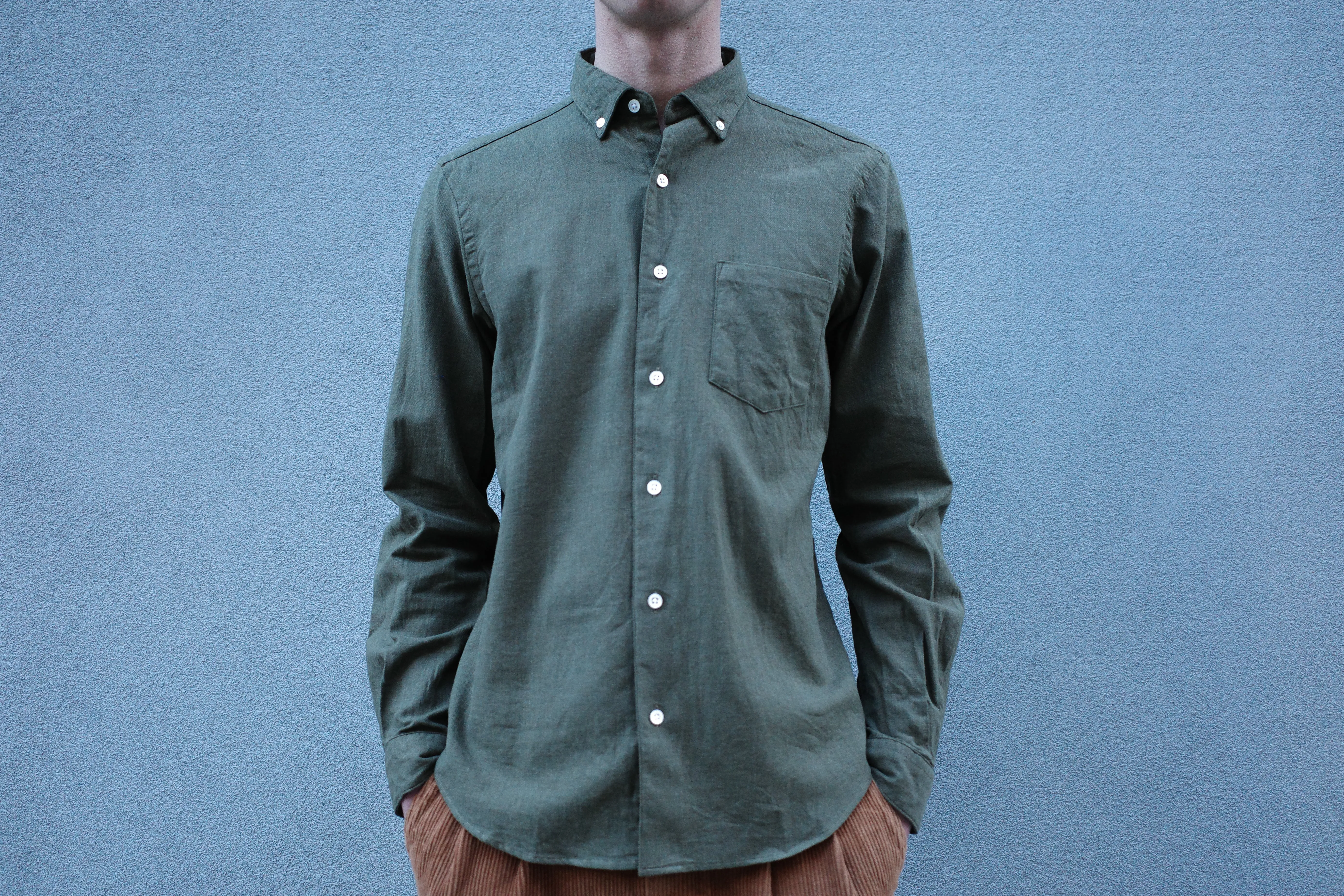 The Single Needle Shirt, Military Green sold by Steven Alan product image thumbnail 2
