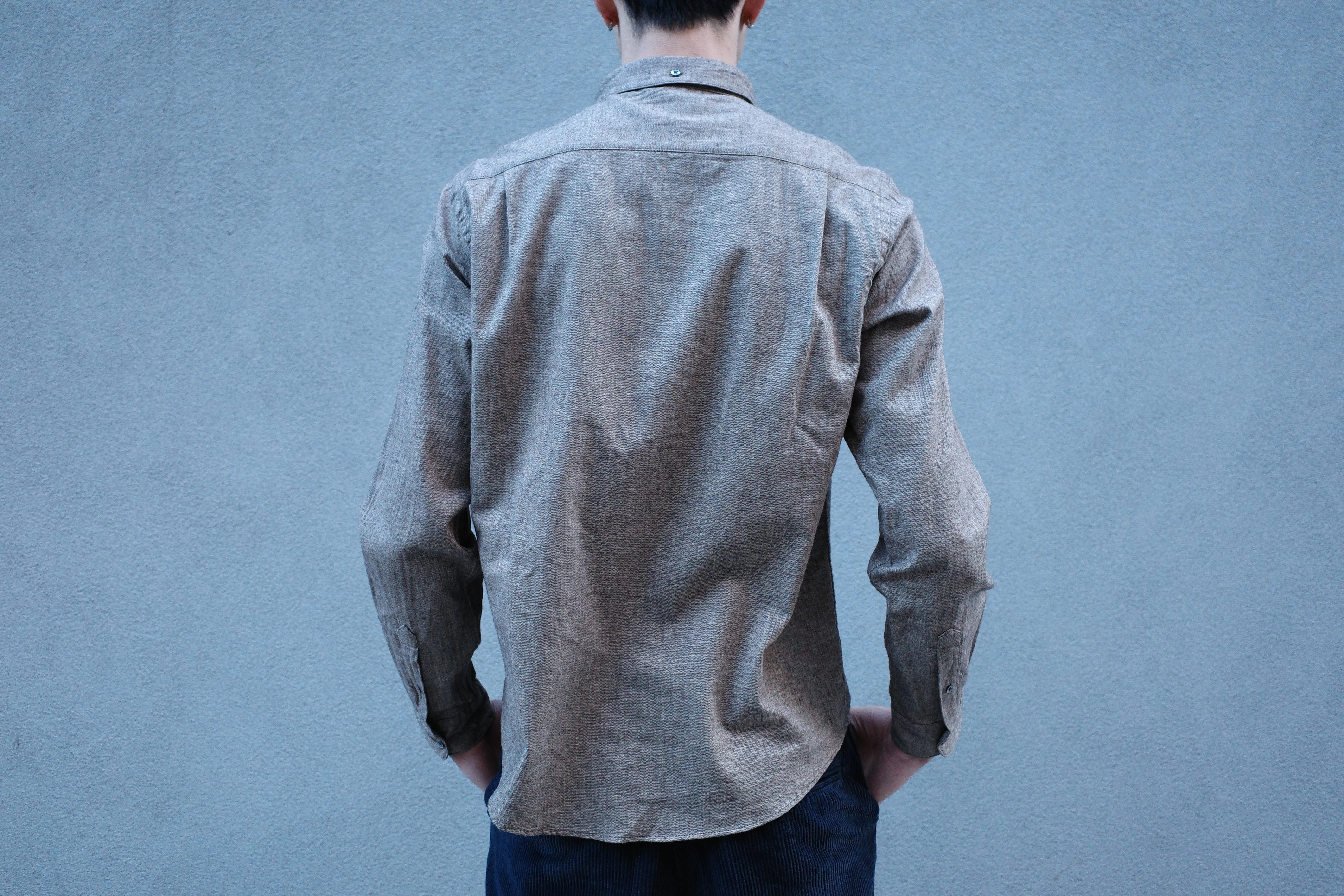 The Single Needle Shirt, Chocolate Herringbone sold by Steven Alan product image thumbnail 4