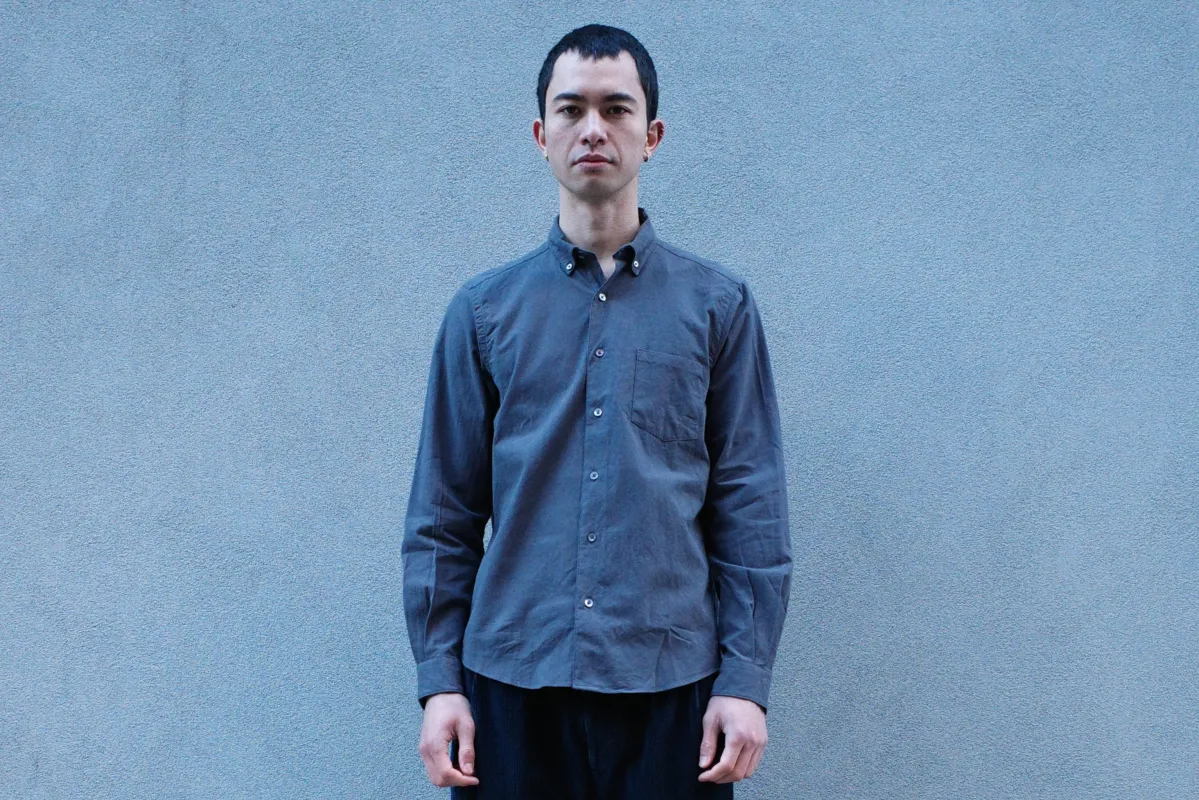 The Single Needle Shirt, Washed Black sold by Steven Alan