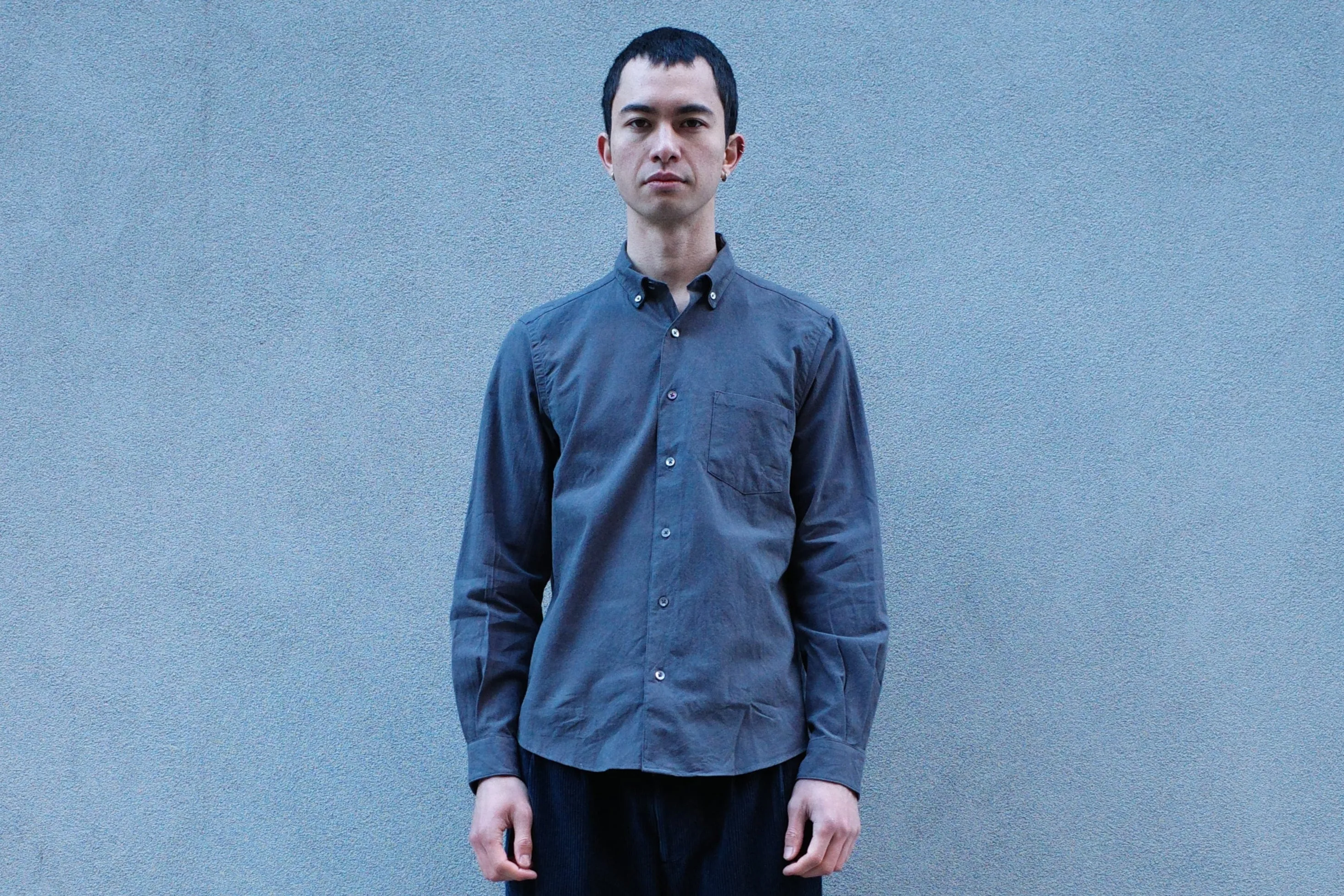 The Single Needle Shirt, Washed Black sold by Steven Alan