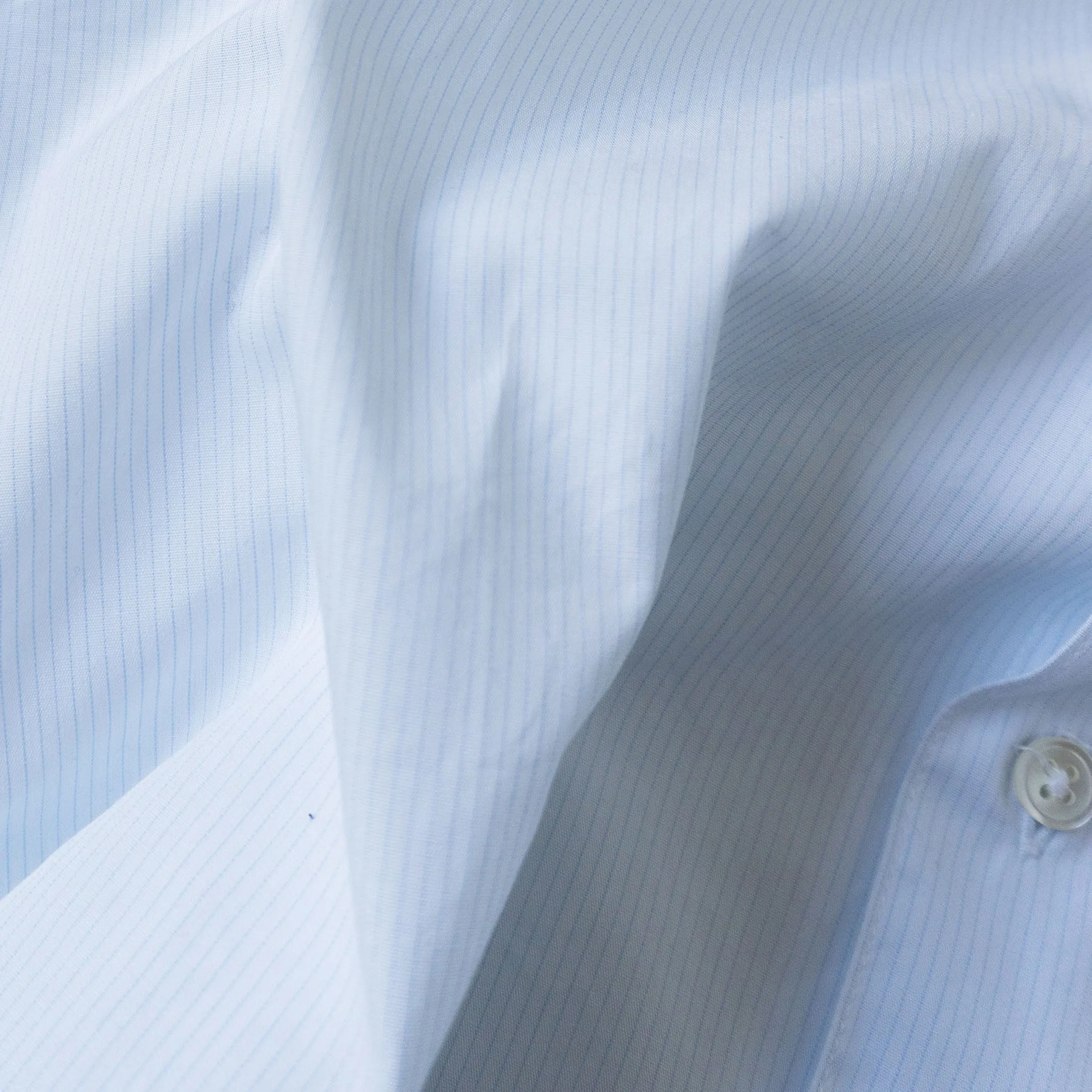 Short Sleeve Single Needle Shirt, Blue Micro Stripe sold by Steven Alan product image thumbnail 3