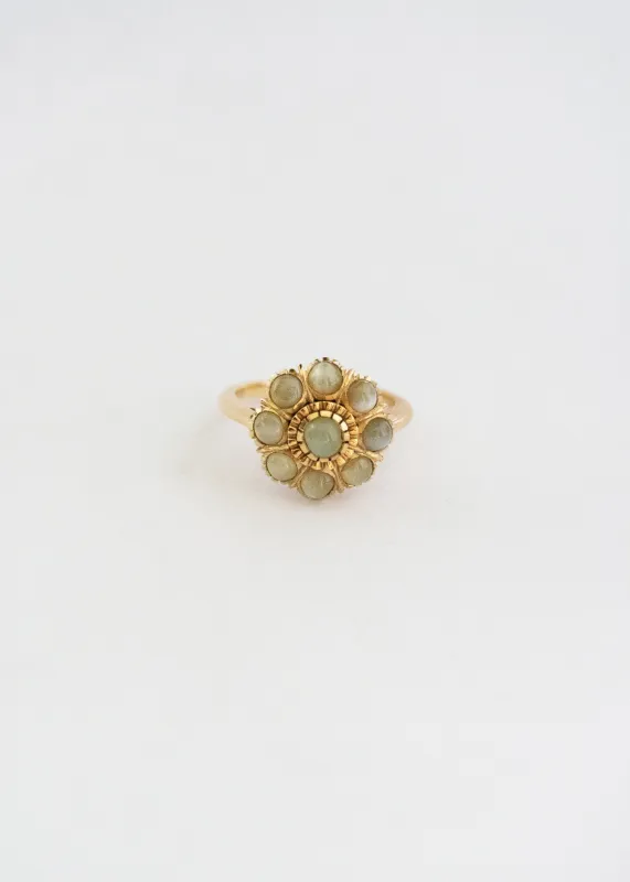 Vintage Cat's Eye Chrysoberyl Cluster Ring sold by Steven Alan