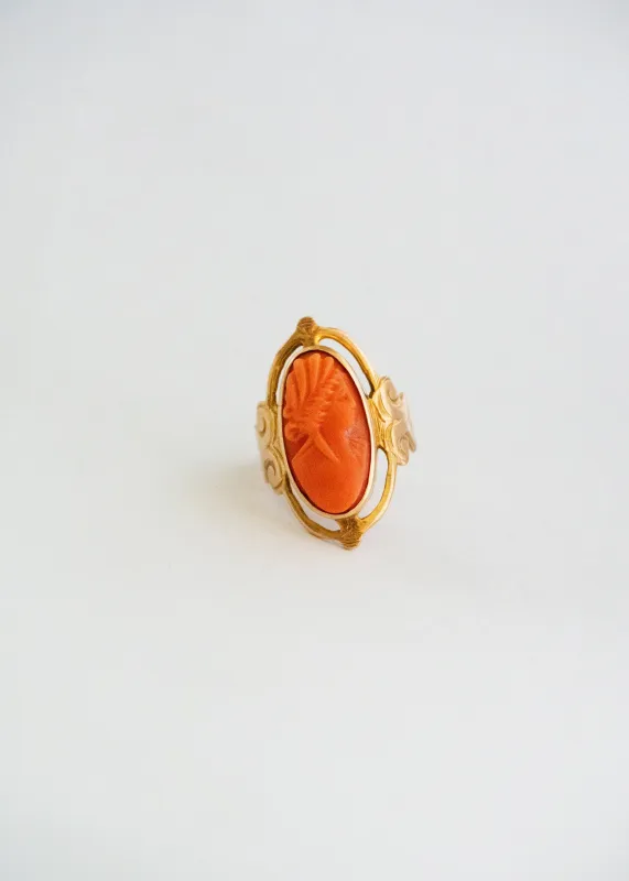 Vintage Carved Woman Ring sold by Steven Alan