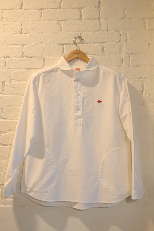 Round Collar Shirt, Flannel Ecru sold by Steven Alan