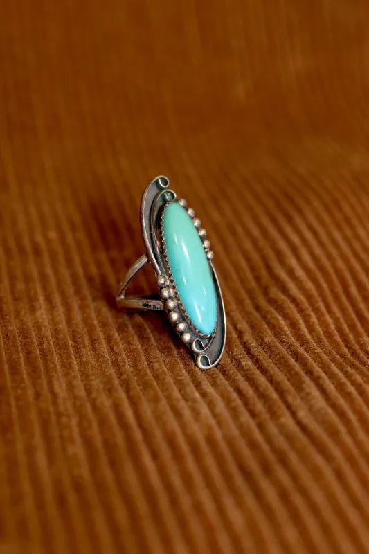 Vintage sterling silver ring with turquoise sold by Steven Alan