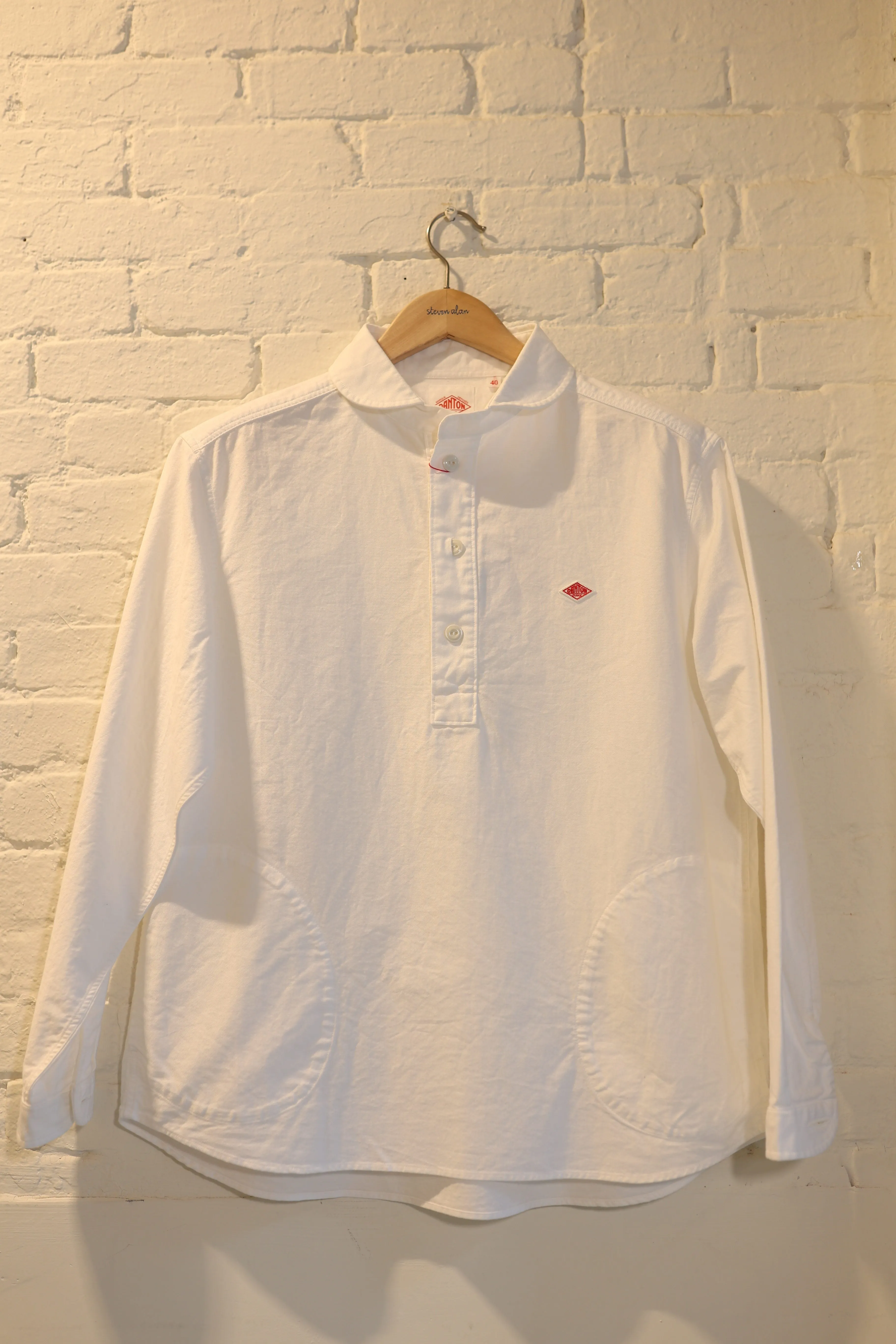Round Collar Shirt, White Oxford sold by Steven Alan