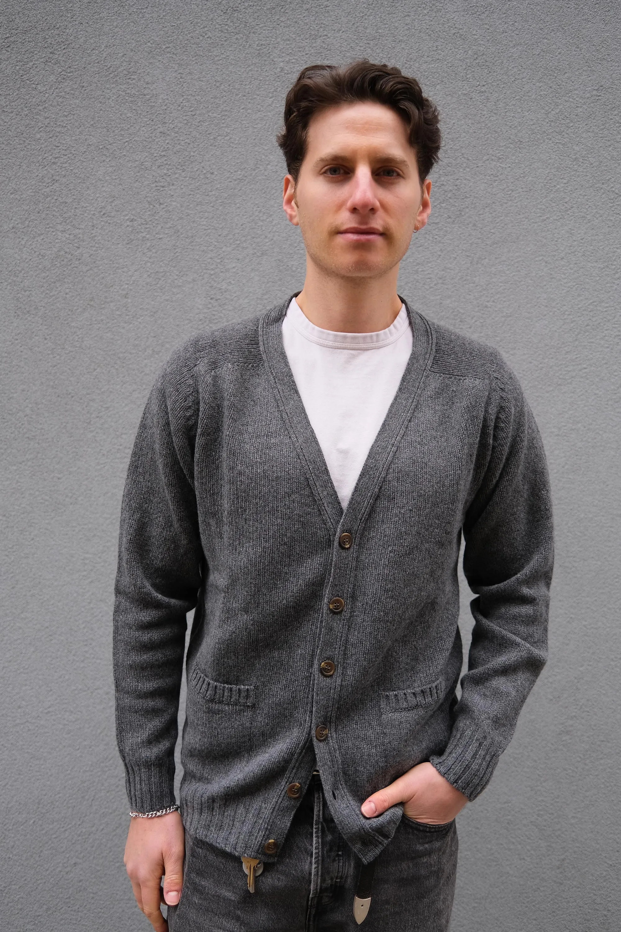 Saddle Shoulder V Cardigan sold by Steven Alan product image thumbnail 3