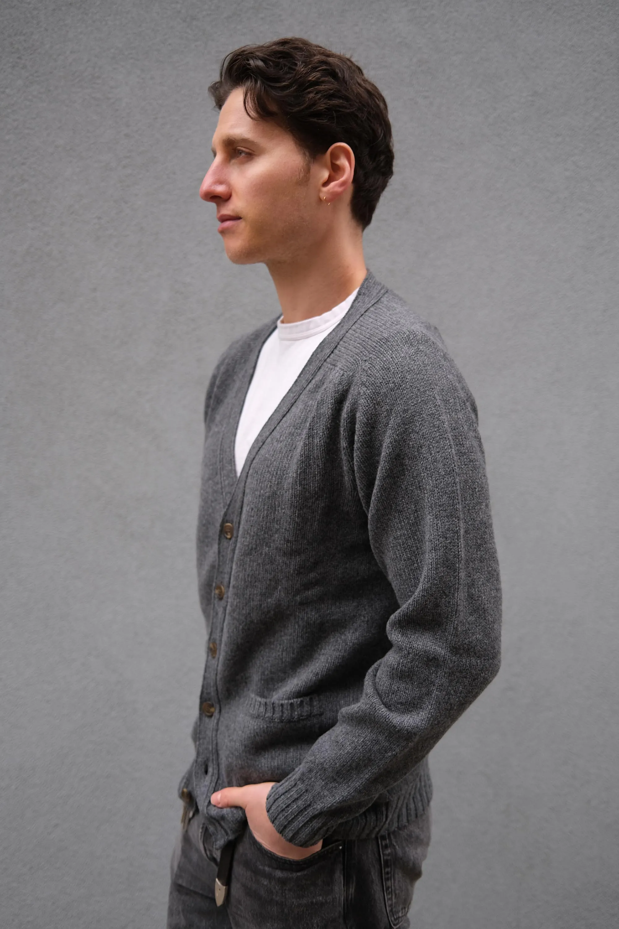 Saddle Shoulder V Cardigan sold by Steven Alan product image thumbnail 4