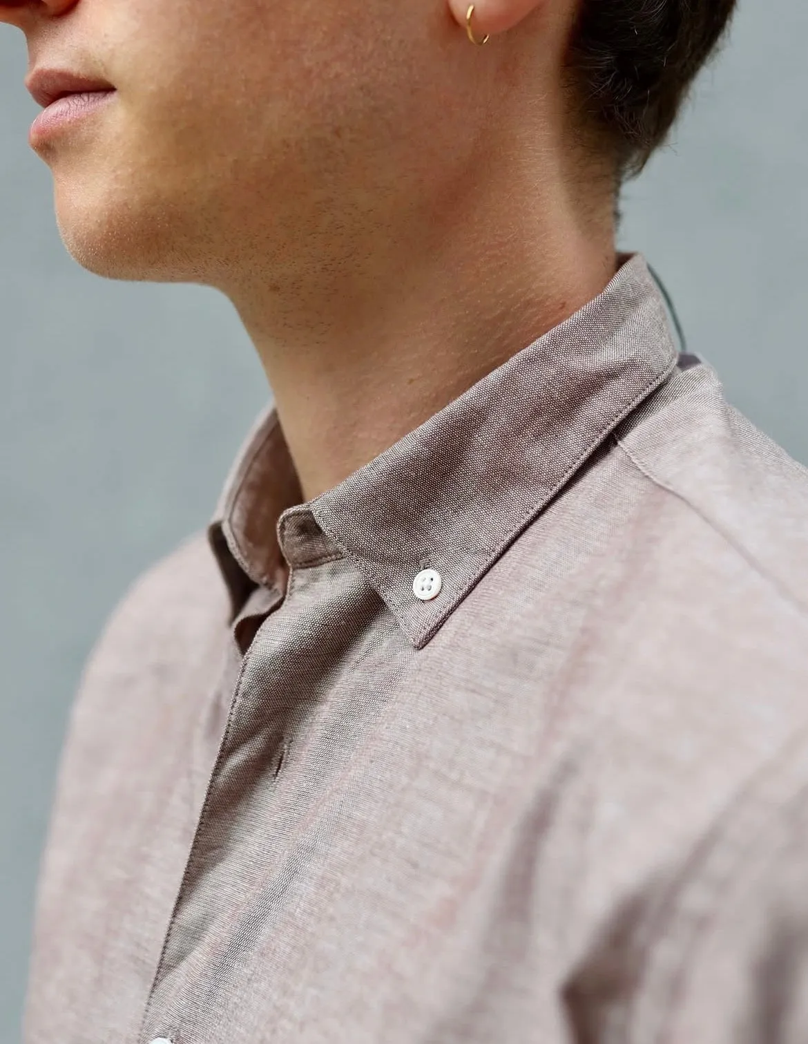 The Single Needle Shirt, Brown Chambray sold by Steven Alan product image thumbnail 2