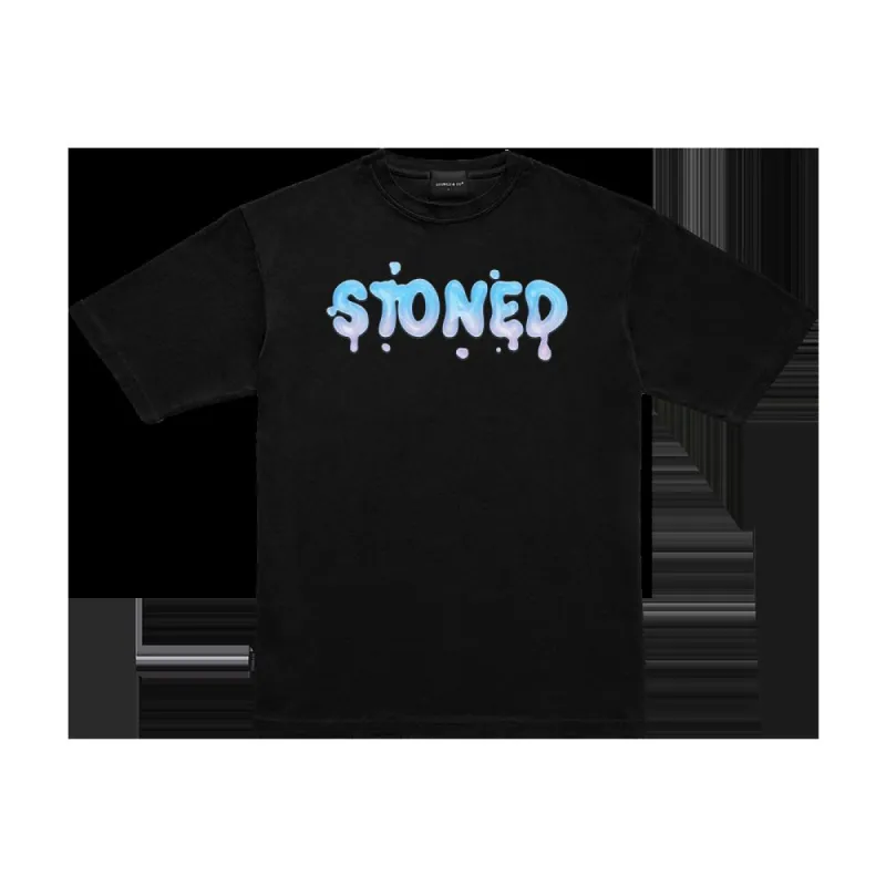 Stoned 420 : Splash Tee Black sold by Stone & Co.