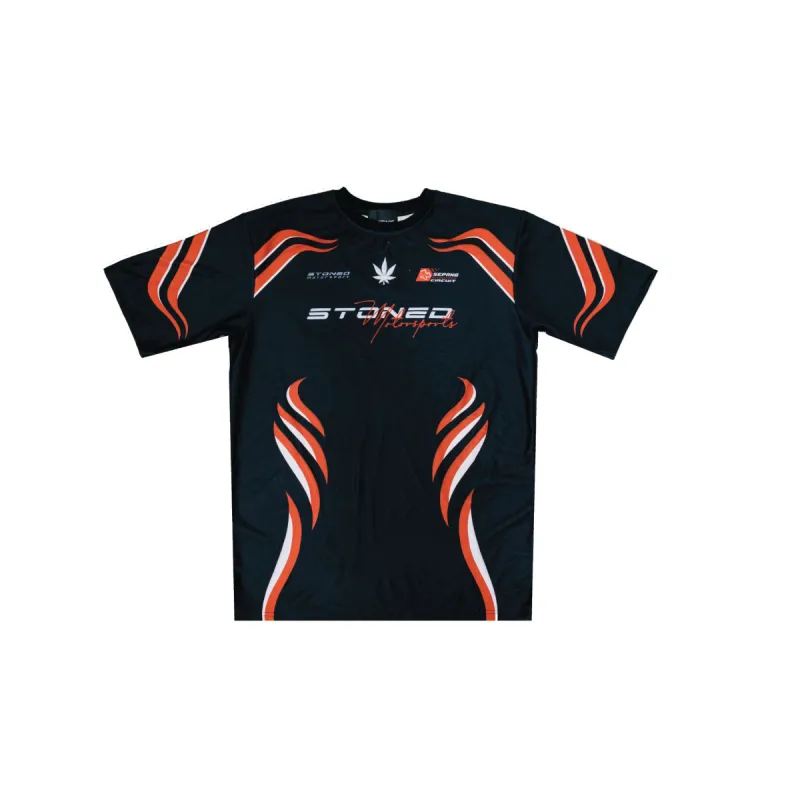 Stoned x SIC : Fire Wave Jersey Black sold by Stone & Co.