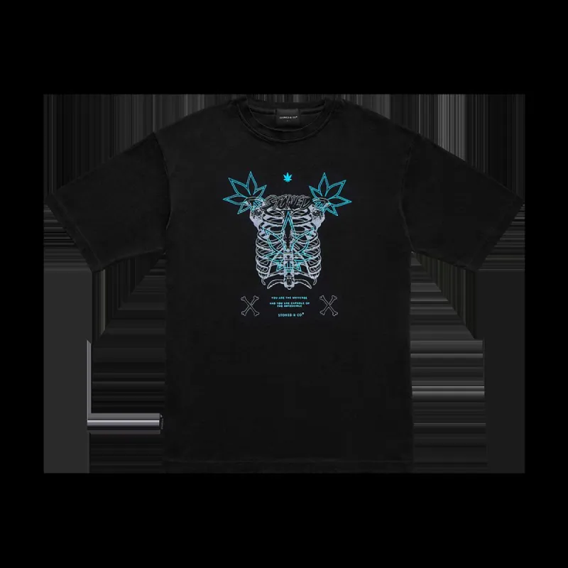 Happy Bones : Skeleton T-shirt Black sold by Stone & Co.