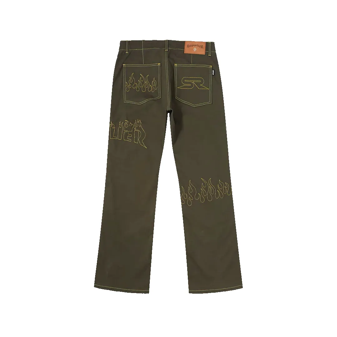 Supplier : Stitch Flare Pants Khaki sold by Stone & Co. product image thumbnail 2
