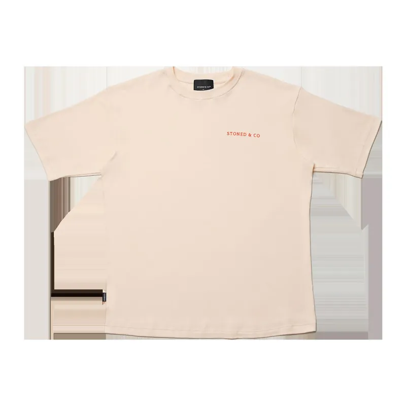 Stoned Eternal : Cream Logo Tee sold by Stone & Co.