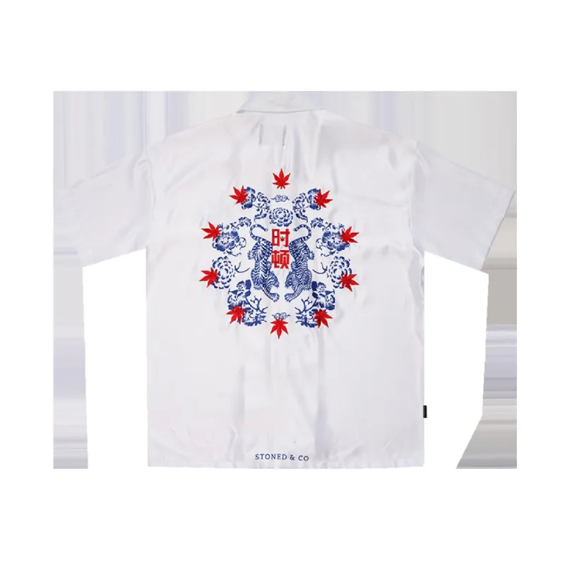 Nexus Two of a kind Satin Revere Shirt sold by Stone & Co.