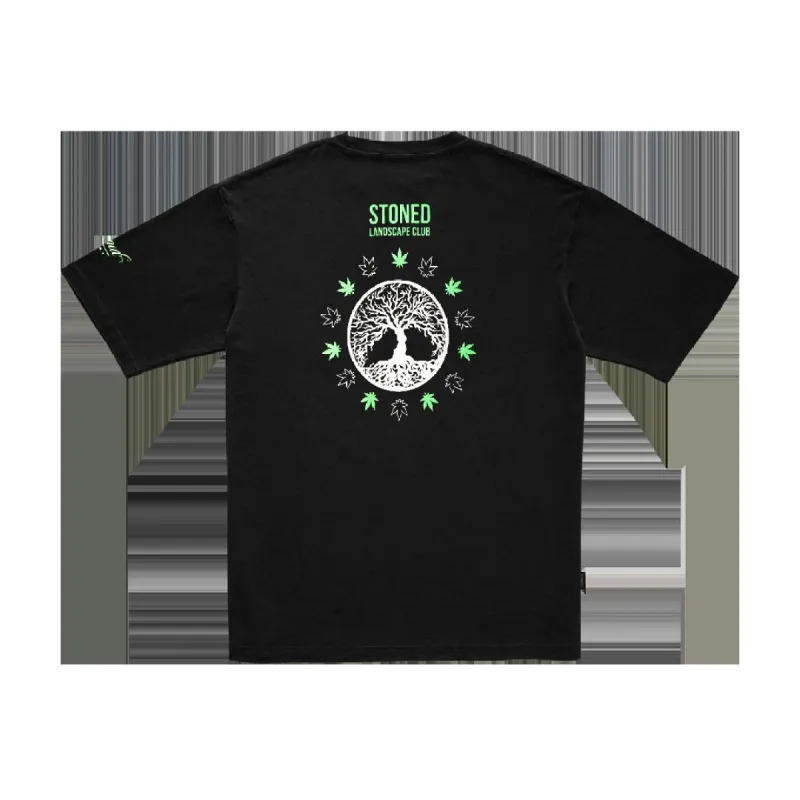Stoned : Landscape Club Nexus T-Shirt Black sold by Stone & Co.