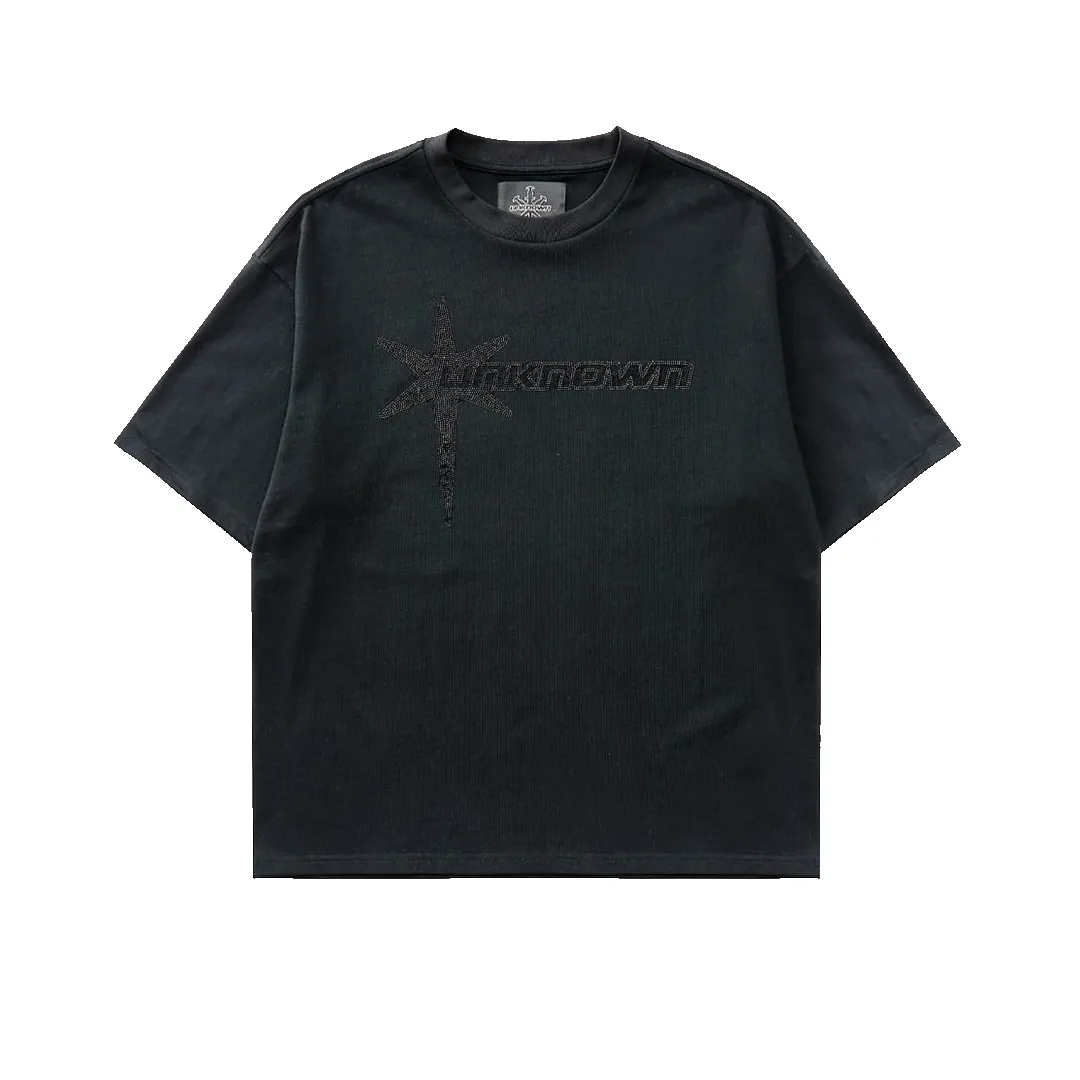 Unknown : Tonal Star Rhinestone SS Tee Black sold by Stone & Co.