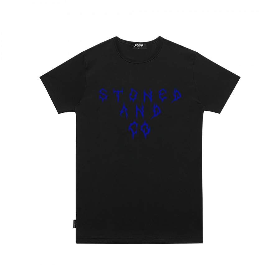 INCANDESCENCE NEON BLUE TSHIRT BLACK sold by Stone & Co.