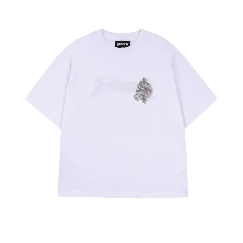 Supplier : Rhinestone Cross Tee 2.0 White sold by Stone & Co.