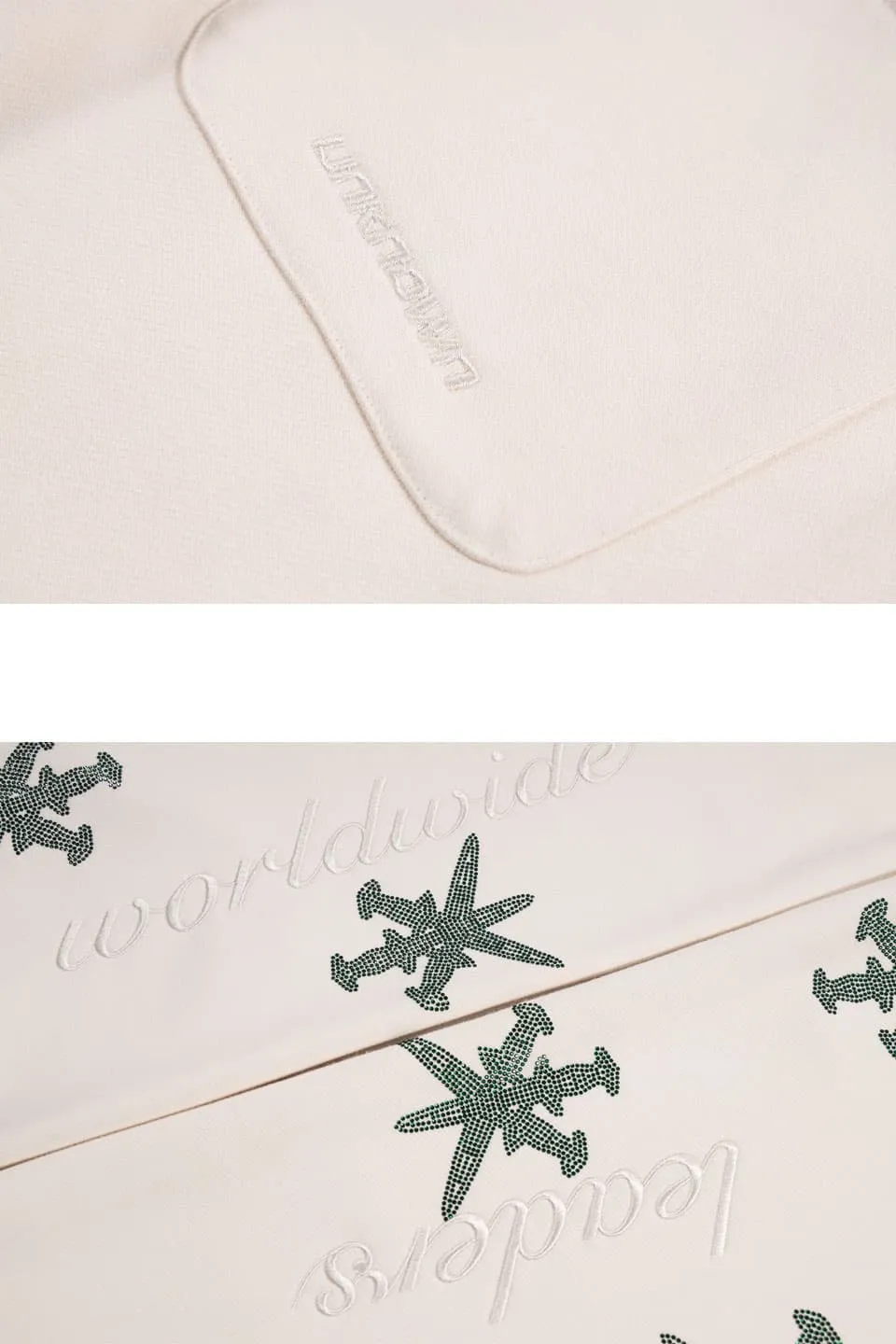 Unknown : Cream & Green Dagger Rhinestone Joggers sold by Stone & Co. product image thumbnail 5