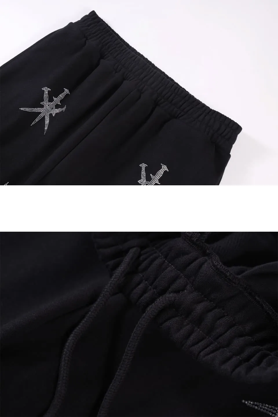 Unknown : Black Dagger Rhinestoned Joggers sold by Stone & Co. product image thumbnail 3