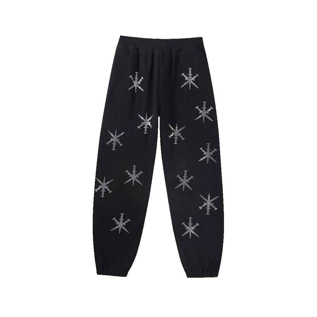 Unknown : Black Dagger Rhinestoned Joggers sold by Stone & Co. product image thumbnail 2