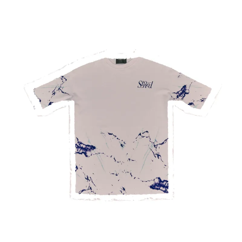 Stoned Blessed : Marble Tee White sold by Stone & Co.