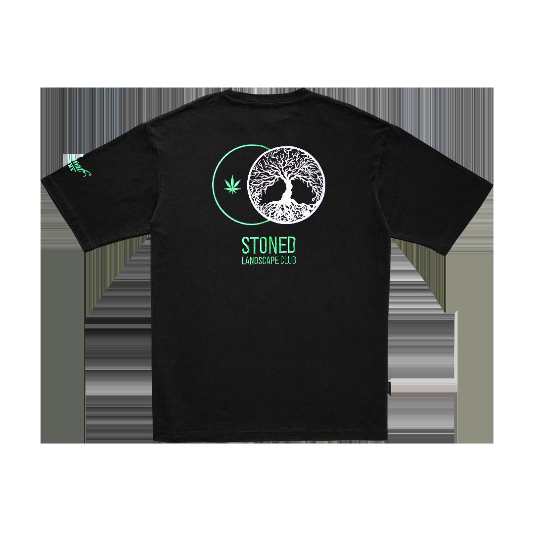 Stoned : Landscape Club Dual T-Shirt Black sold by Stone & Co.