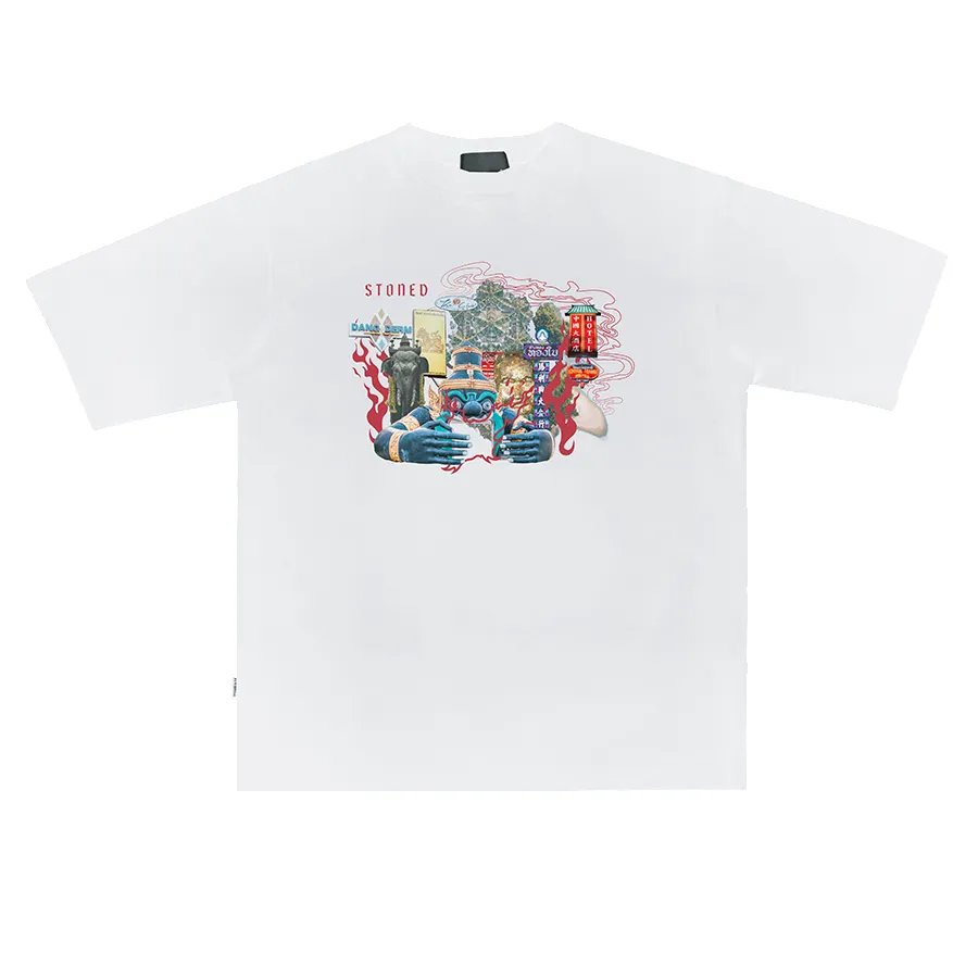 Stoned Journey : Statue Tee White sold by Stone & Co.