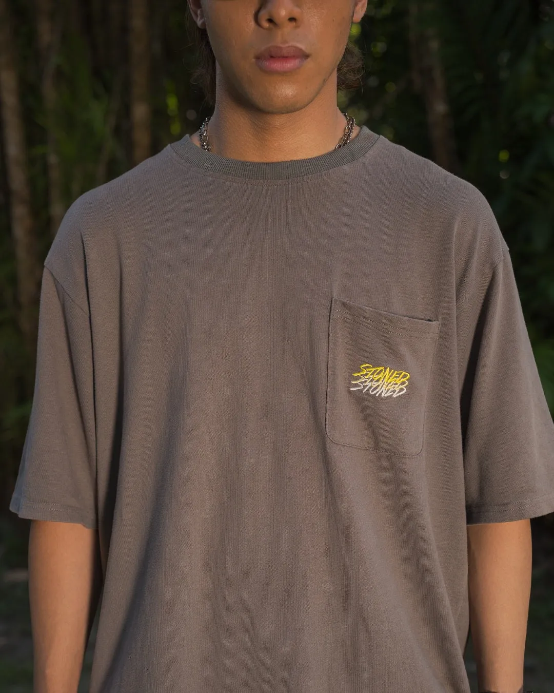 Stoned Originals : Pocket Tee Grey sold by Stone & Co. product image thumbnail 3