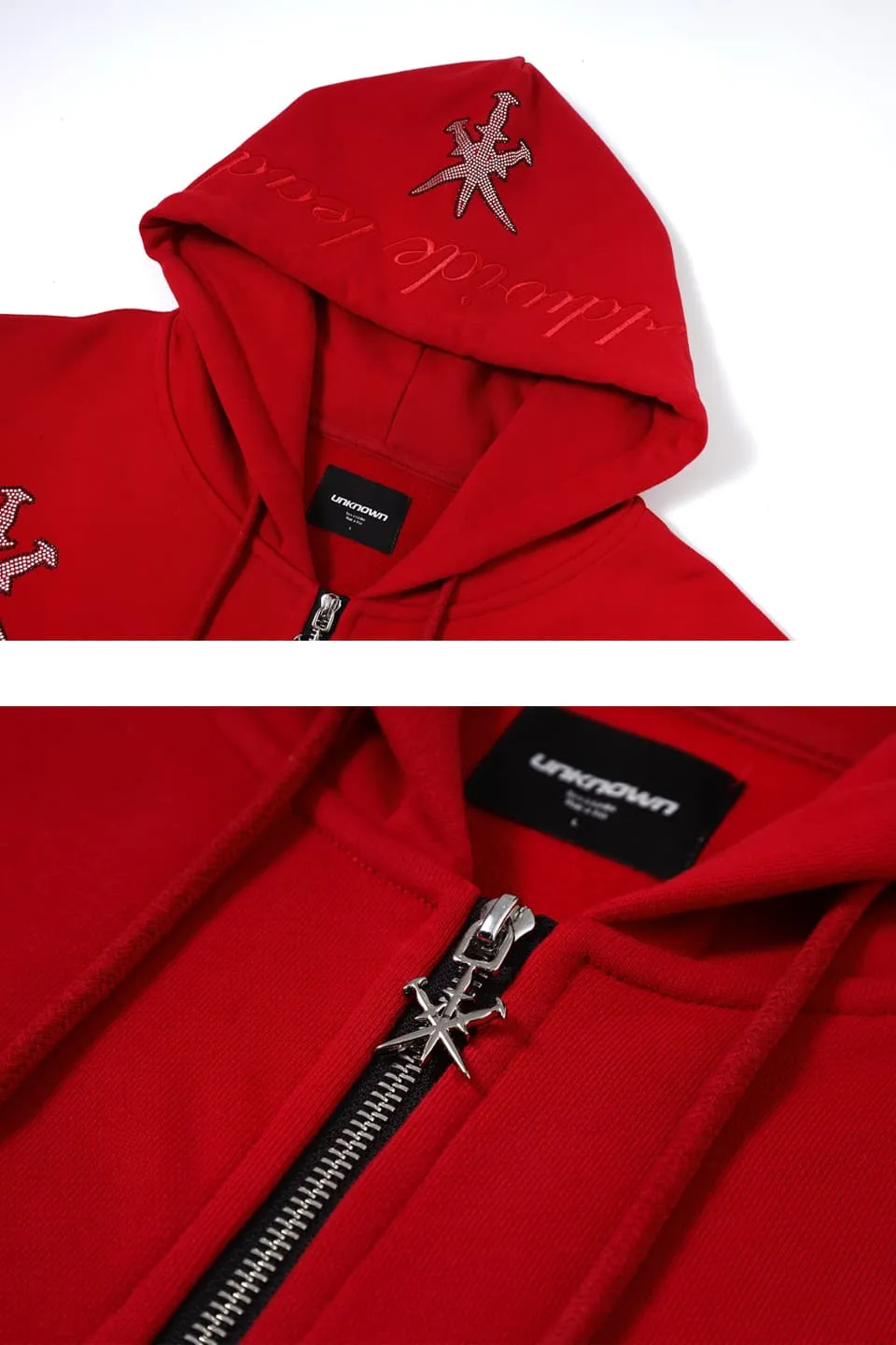 Unknown : Black Outline Dagger Rhinestone Red Hoodies sold by Stone & Co. product image thumbnail 3