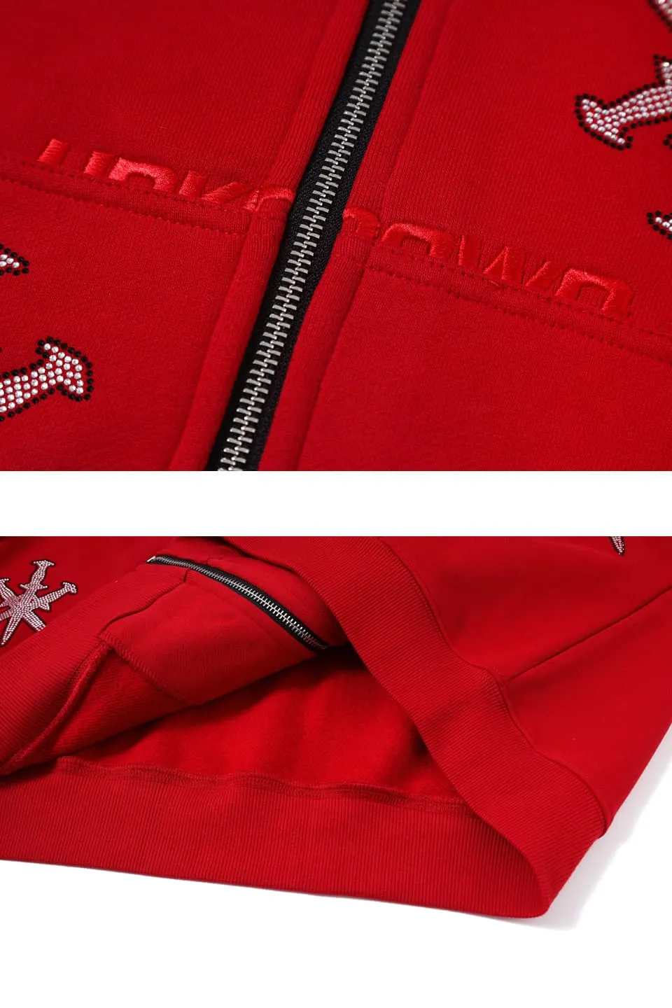 Unknown : Black Outline Dagger Rhinestone Red Hoodies sold by Stone & Co. product image thumbnail 4