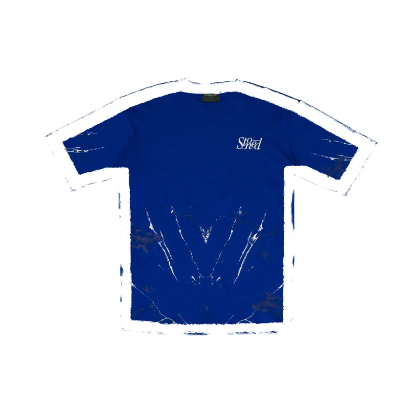 Stoned Blessed : Marble Tee Blue sold by Stone & Co.