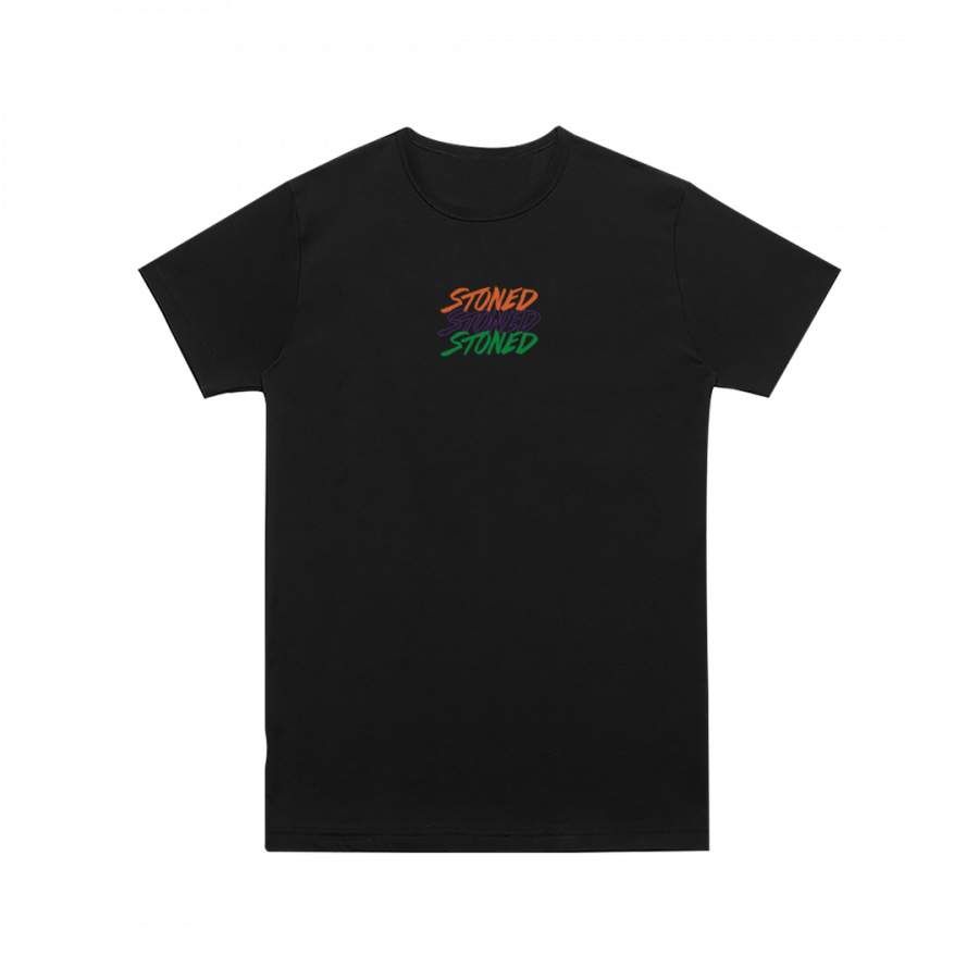 TRI-STONED PENTAGON T-SHIRT OVERSIZED BLACK sold by Stone & Co.
