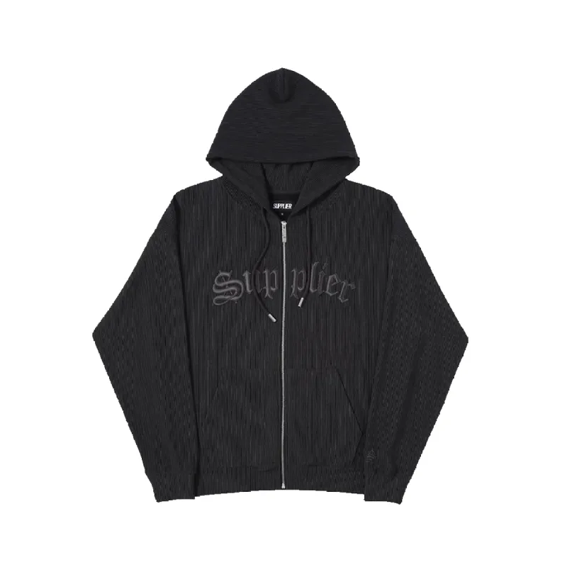 Supplier : Pleats Zip Hoodie Black sold by Stone & Co.