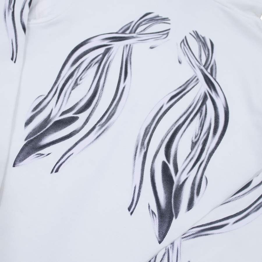 CHROME FIRE ZIP-UP HOODIE WHITE sold by Stone & Co. product image thumbnail 4