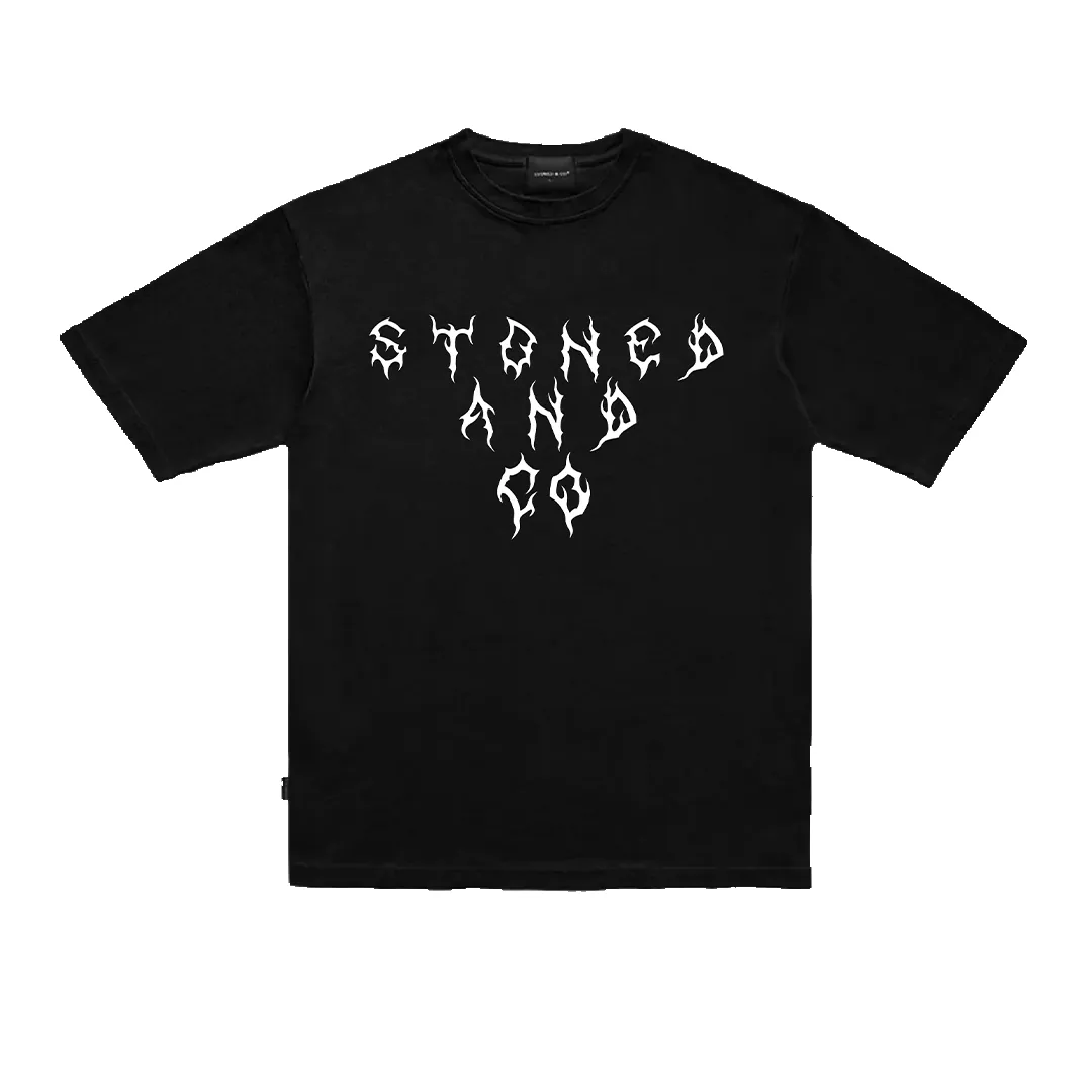 Stoned : Incandescence Logo Tee Remake Black sold by Stone & Co.