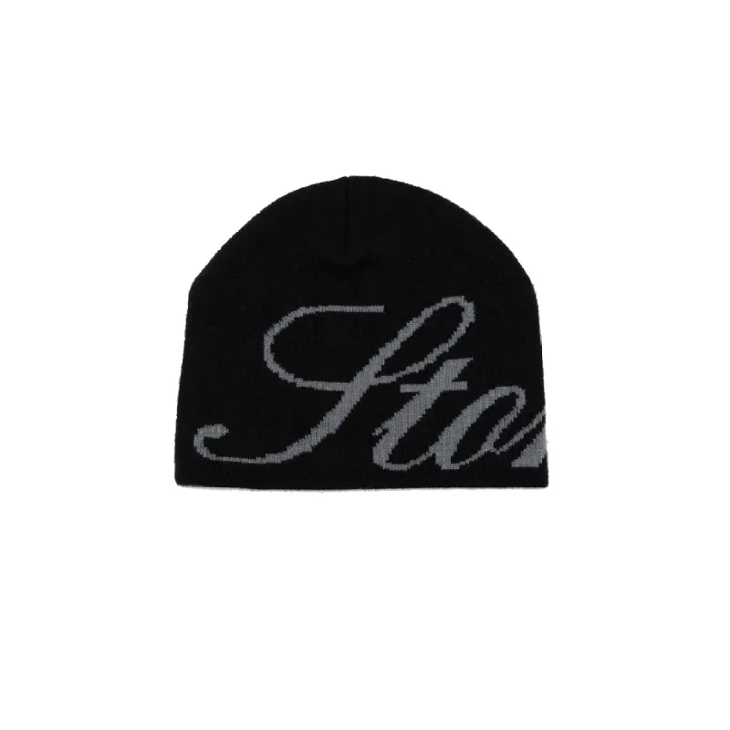 Void : Cursive Logo Beanie Black sold by Stone & Co.
