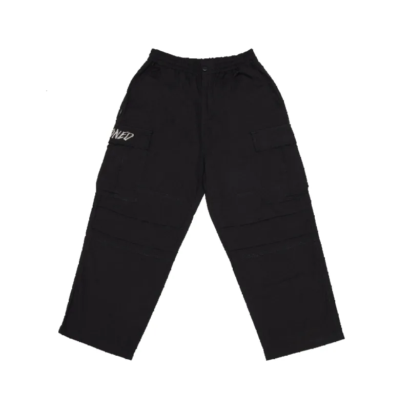 Void : Wide Fit Cargo Pants Black sold by Stone & Co.