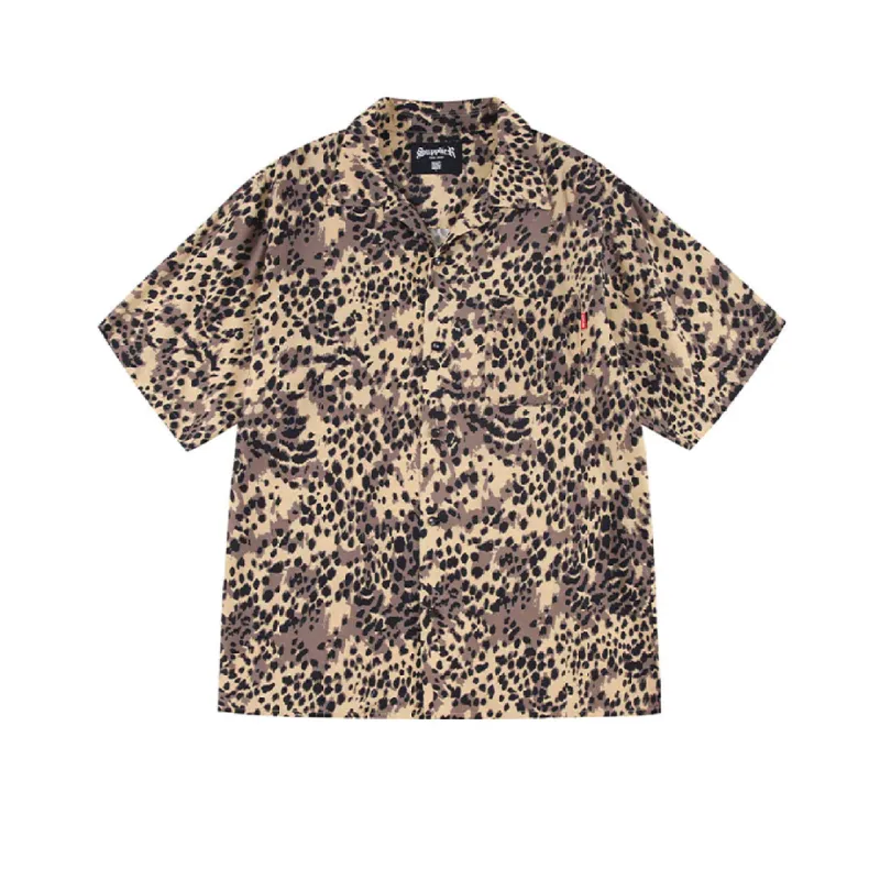 Supplier : Leopard Open Collar Shirt Brown sold by Stone & Co.