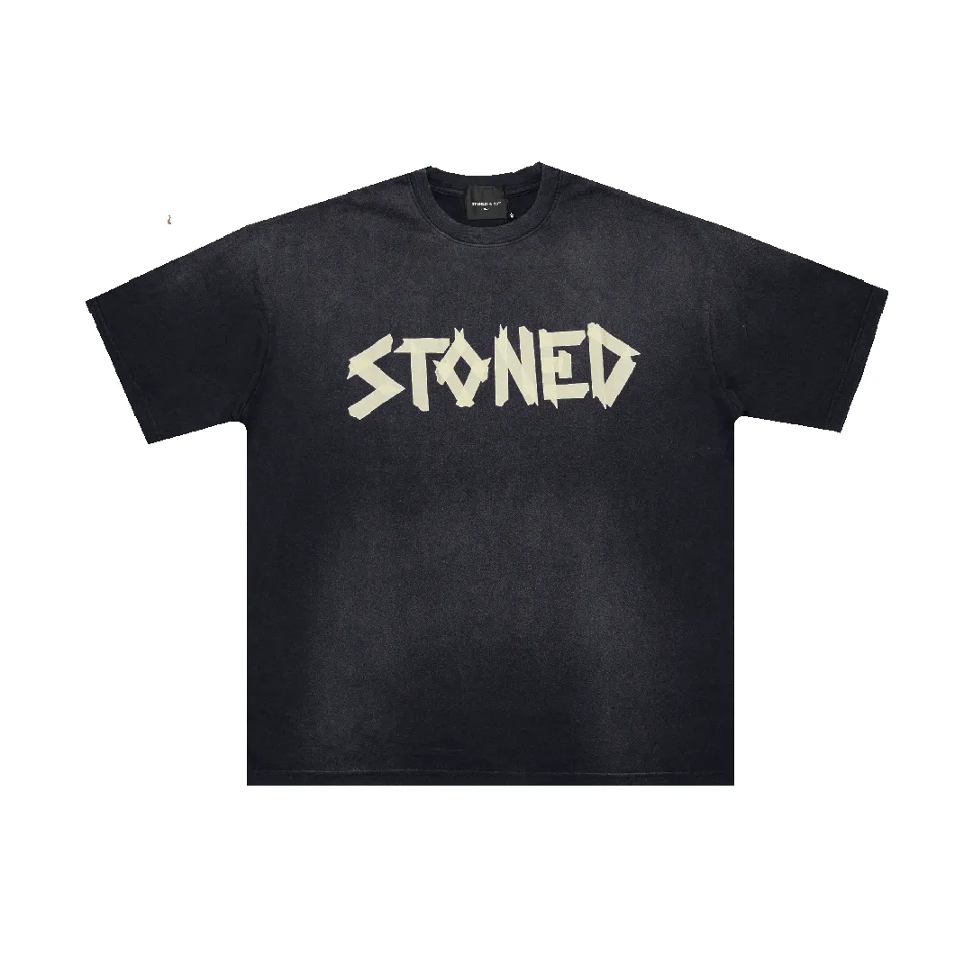 Golden Jade : Stoned Tape Wash Tee Black sold by Stone & Co.